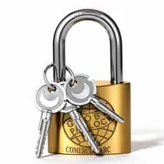 Cadeado GLOBE Chave Tetra 38 milímetros Proteção Antifurto.  Para Armário, Protão, Gaveta, Vitrine