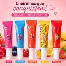PROTETOR LÁBIAL CANDY LIPS CHEIRINHO DE FRUTA  próximos da validade