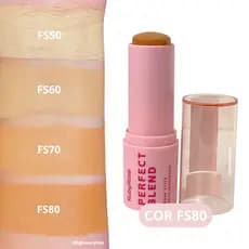 Base Stick Perfect Blend RUBY ROSE Pele Clara e Escura