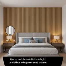 Kit  Unidades Revestimento Ripado Painel Placa Decorativa - Mdf 45x11cm Sala Quarto Escritório