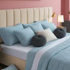 Kit Cabeceiras Estofada Modulada De Cama Queen Box Casal Queen King - Decoração Sala Quarto Luxo