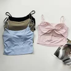 Colete torcido estilo roupa interior fixa almofada no peito Yoga roupas de Fitness atada bela volta esportes roupa inter