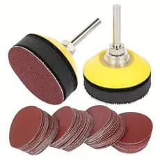 50 Unidades/100 Lixadeira De Broca De 2 Polegadas Com Placa De Apoio Kit De Almofada De Roda De Lixa De Haste De 1/4 " I
