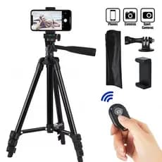 Suporte de Tripé para Telefone com Controle Remoto Bluetooth, Suporte Universal de Alumínio para Câmera, Suporte para Fo