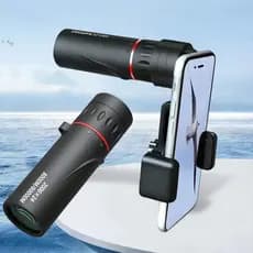 Telescópio Monocular HD 2000x24 Mini Portátil para Celular com Suporte para Camping, Caça e Observação de Pássaros ao Ar