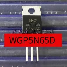 10 pçs/lote P5N65D WGP5N65D TO-220 Triodo de Efeito de Campo Pronto Pode Tiro Direto