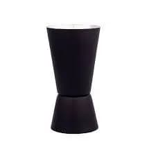 Copo Dosador Duplo Preto Aço Inox Drink Bartender 25 E 50ml