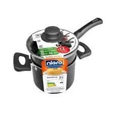 Mini Cuscuzeira Antiaderente de 1,75L, Linha Vitalitá, Nigro.