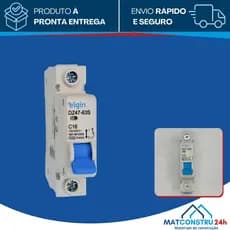 Disjuntor DIN Unipolar 16A a 63A Curva C Tramontina / Elgin