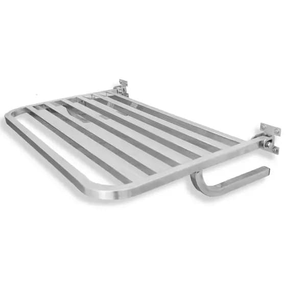 Banco Para Banho Idoso Articulado Inox 45x45 Parede Dobrável Segurança Banheiro PCD