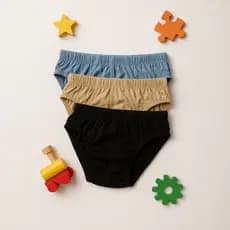 Kit 3 Cueca Infantil Menino 100% Algodão Premium Slip Box Tradicional Bebe Criança De 1 a 7 anos