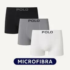 Cueca Boxer Polo Microfibra Poliamida Masculina Unitária Sortido
