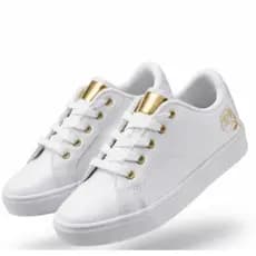 Tenis Feminino Casual Flor Metalico