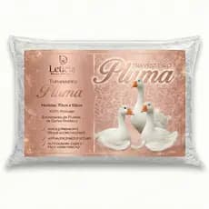 Travesseiros Penas e Plumas de Ganso 70x50cm Branco Confortável Para Cama