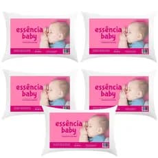 Kit 5 Travesseiro Baby 40x30cm Lavável á Máquina Antialérgico Macio E Confortável