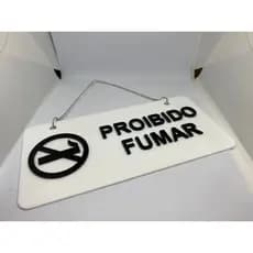 Placa Sinalização Indicativa Proibido Fumar Acrílico Elegante