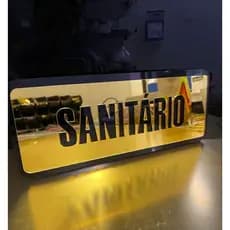Placa de sinalização em Acrílico Sanitário!!!
