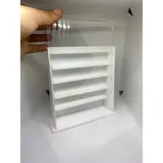 Expositor MINI Piercing ACRILICO BRANCO Com TAMPA