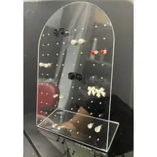 EXPOSITOR DE BRINCOS 40 PARES VITRINE ARQUEADO 100% ACRILICO