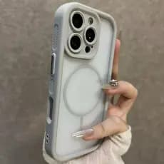 Luxo Fosco Transparente Caso De Telefone Para iPhone 11 12 13 14 15 16 Pro Max Plus Magnético Pára-Choques Volta Casos C