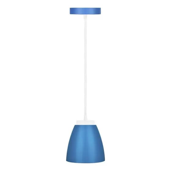 Pendente Led Kian Azul 9w Branca Fria 110v/220v