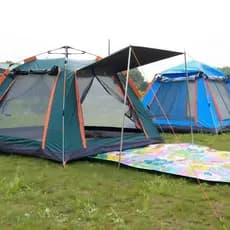 Barraca Tenda 4 Pessoas Montagem Automática 210X210X150CM  Rápida Para Camping Em Tecido Oxford ING