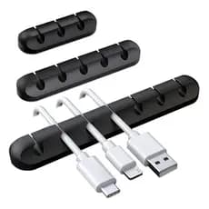 Clip Organizador De Cabos E Fios Adesivo Para Mesa 3 5 7 Saídas