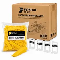 Kit 1000 Espaçador Nivelador + 200 Cunha 1.0mm 1.5mm 2.0mm 3.0mm Fertak
