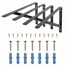 Kit Suporte Mão Francesa 30cm Com Parafusos E Buchas 25kg