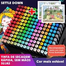 24/36/48/60/80/100/120 Cores Caneta Marcadora canetinhas coloridas Kit Com Ponta Dupla/marcador touch/caneta marker