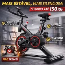 Spinning Bicicleta Ergométrica Profissional para Casa Academia Fitness com Monitor Digital Suporta até 150kg