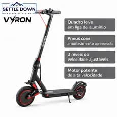 Patinete Elétrico Dobrável 350W | 3 Velocidades Ajustáveis | Amortecimento Reforçado | Suporta até 100KG