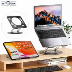 Suporte Ajustável Para Notebook 10 a 17 Polegadas Dobrável Giratório 360 Base Reforçada Portátil