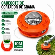 Carretel Automático Roçadeira  - Carga Fácil com Fio 1m Profissional