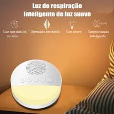 Máquina de ruído branco para crianças, Sleep Sound Player, temporizador de luz noturna, USB recarregável, desligamento