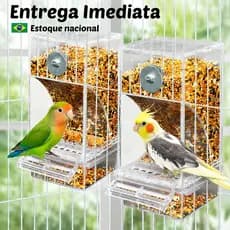 Comedouro para Pássaros Prático - Antidesperdício e Fácil Limpeza para Aves Ornamentais