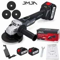 Esmerilhadeira Politriz Lixadeira 48V 1200W 2 Baterias 125MM Sem Fio 8500rpm Kit