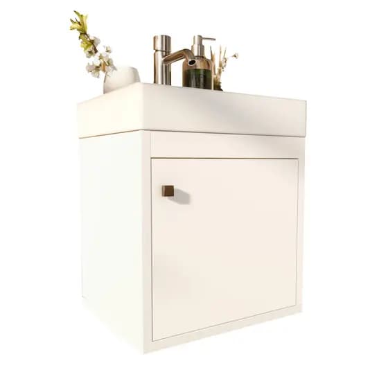 Gabinete/Armário/Multiuso P/ Banheiro/Cozinha C/ 01 Porta e Prateleira Interna - SUSPENSO (Branco)
