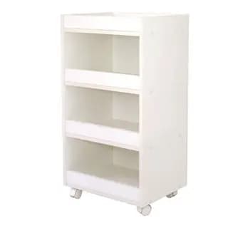 Armário/Balcão C/ Prateleiras Internas - Carrinho Auxiliar P/ Salão Luxo Studio C/4 Rodízios