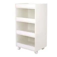 Armário/Balcão C/ Prateleiras Internas - Carrinho Auxiliar P/ Salão Luxo Studio C/4 Rodízios