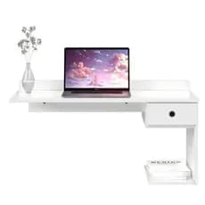 Mesa/Escrivaninha/Prateleira SUSPENSA P/ Estudo/Trabalho Escritório/Sala/Quarto Notebook C/ Gaveta