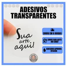 Etiquetas Adesivas Personalizadas Vinil Transparente, Adesivo Personalizado aprova d'agua