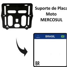 Suporte de Placa Vazado Suporte Protetor Placa Moto MERCOSUL