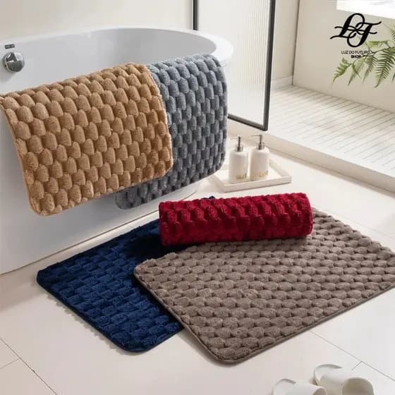 Tapete de Veludo Fofinho para Cozinha/Banheiro | Tapete Antiderrapante para Cozinha (40x60 cm)