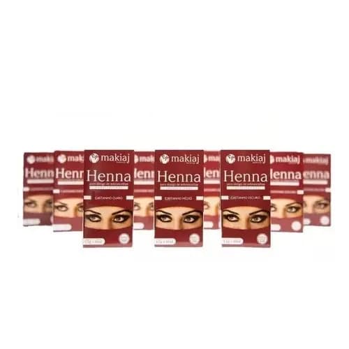 Kit C/5 MAKIAJ Henna Para Sobrancelhas Com Fixação E Efeito Natural
