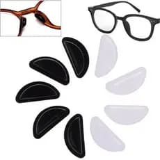 10 20 Pares De Almofadas De Nariz Adesivas Coladas Em Silicone Antiderrapante Para Óculos De Sol Finos