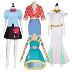 Fantasia de Cosplay My Little Pony: A Amizade é Mágica - Twilight Sparkle, Apple Jack, Fluttershy, Princesa Celestia 4XY