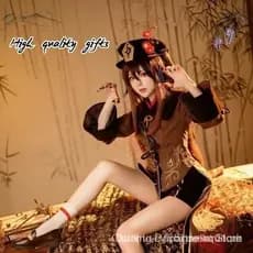 Uniforme de Cosplay da Hutao de Genshin Impact, Jogo de Anime, Estilo Chinês, Fantasia de Halloween GXAI DWBM 5142 ZAXW