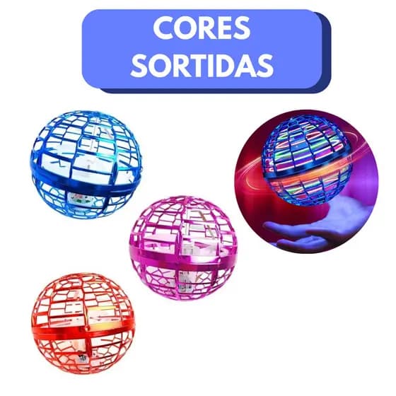 Bola Spinner Voadora Flutuante Boomerang com LED e Controle (Cores Sortidas)