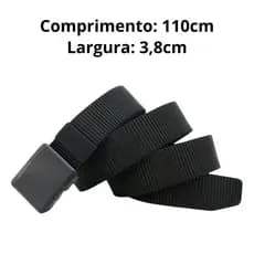 Cinto Tático Nylon Elástico Reforçado com Fivela Catraca Ajustável